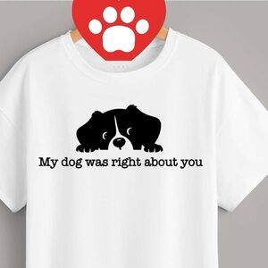White Dog Graphic T-Shirt